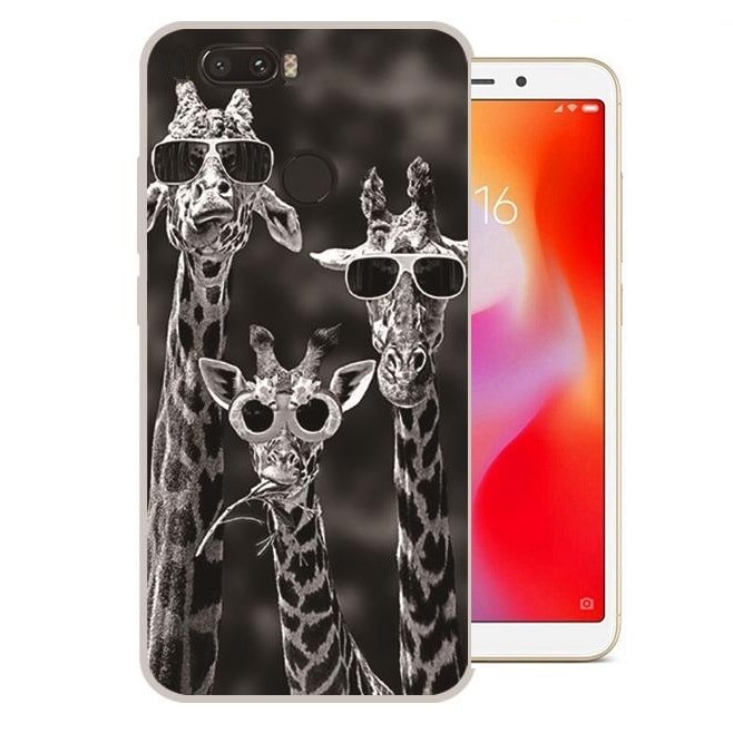 Funda Xiaomi Redmi 6 Gel Dibujo Jirafas