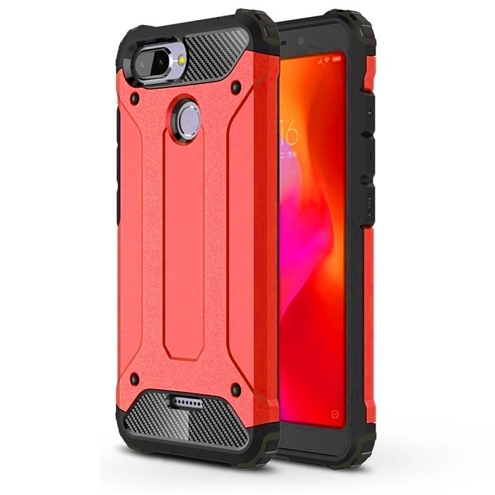 Funda Xiaomi Redmi 6 Shock Resistante Roja