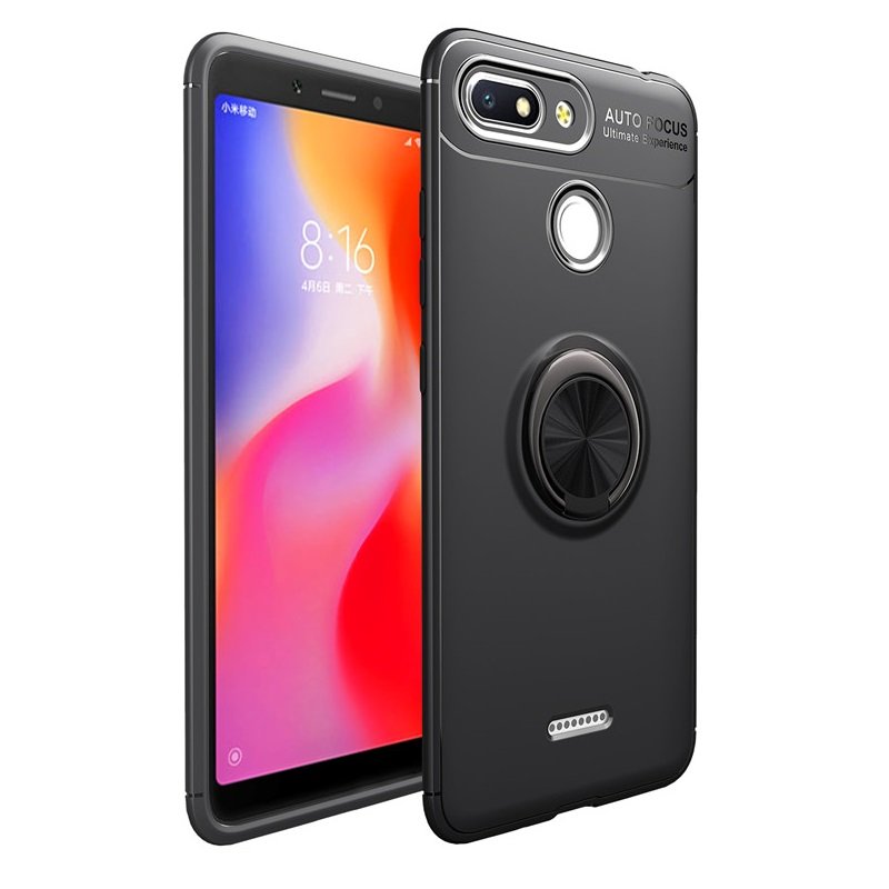 Funda Xiaomi Redmi 6 Anillo Soporte Negro