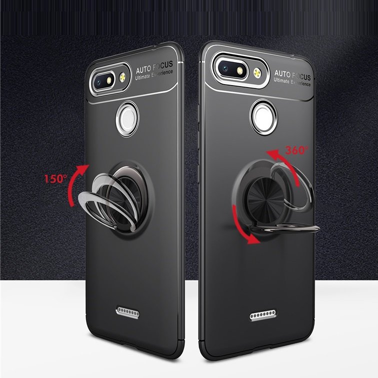 Funda Xiaomi Redmi 6 Anillo Soporte Negro