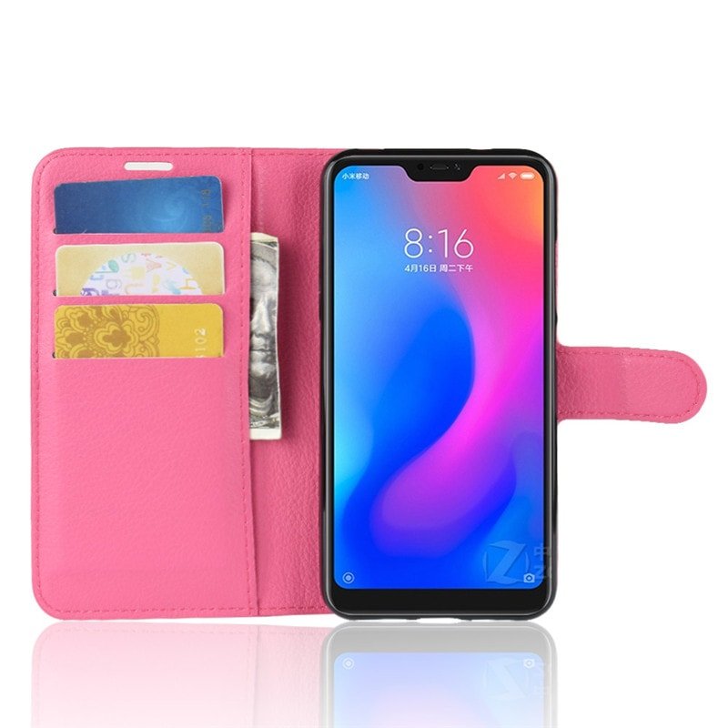 Funda Libro Xiaomi Mi A2 Lite Soporte Rosa.