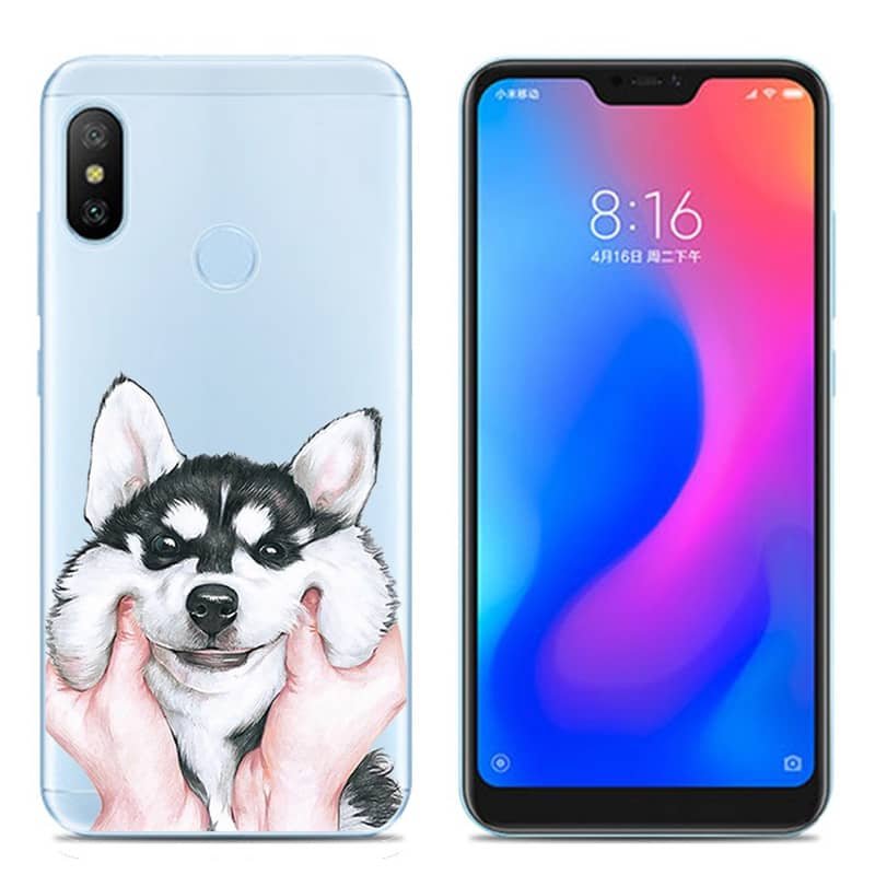 Funda Xiaomi Mi A2 Lite Gel Dibujo Husky