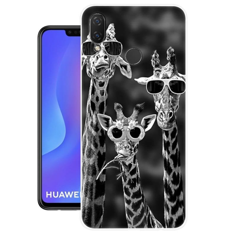 Funda Huawei P Smart Plus Gel Dibujo Jirafas