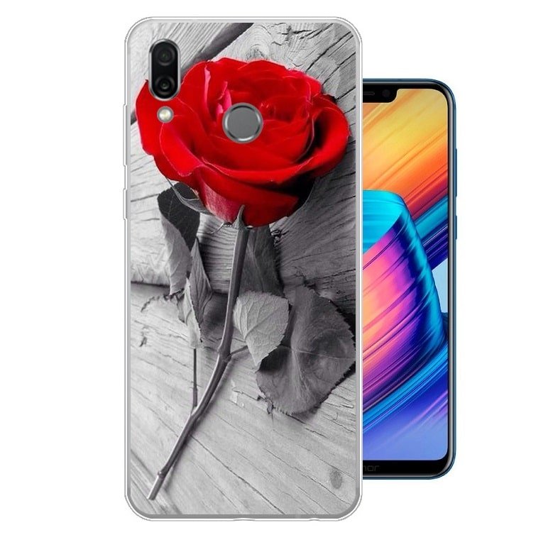 Funda Honor Play Gel Dibujo Rosa Indestructible de alta calidad.