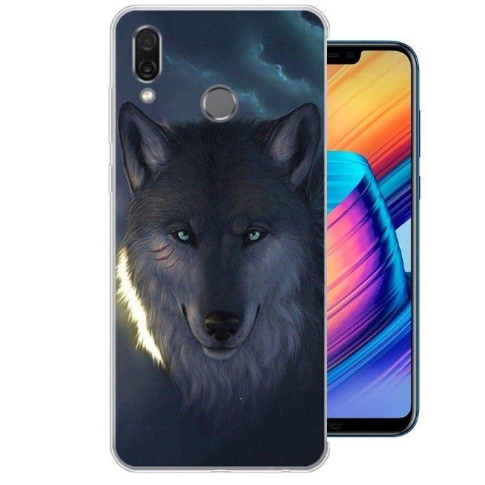 Funda Honor Play Gel Dibujo Lobo Indestructible de alta calidad.