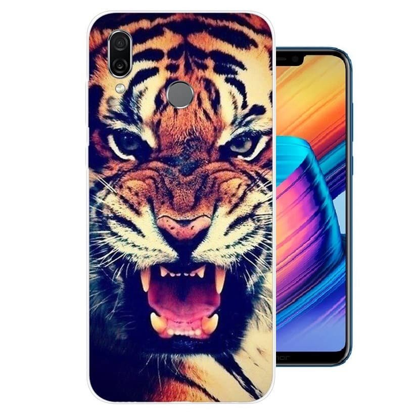 Funda Honor Play Gel Dibujo Tigre Indestructible de alta calidad.