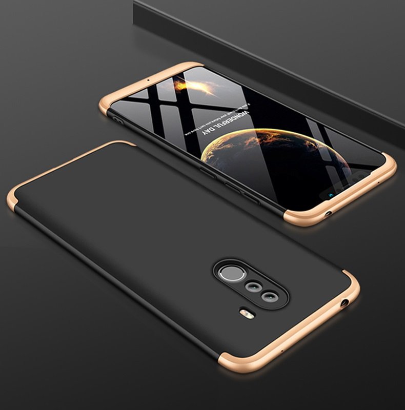 Funda 360 Xiaomi Pocophone F1 Dorada y Negra