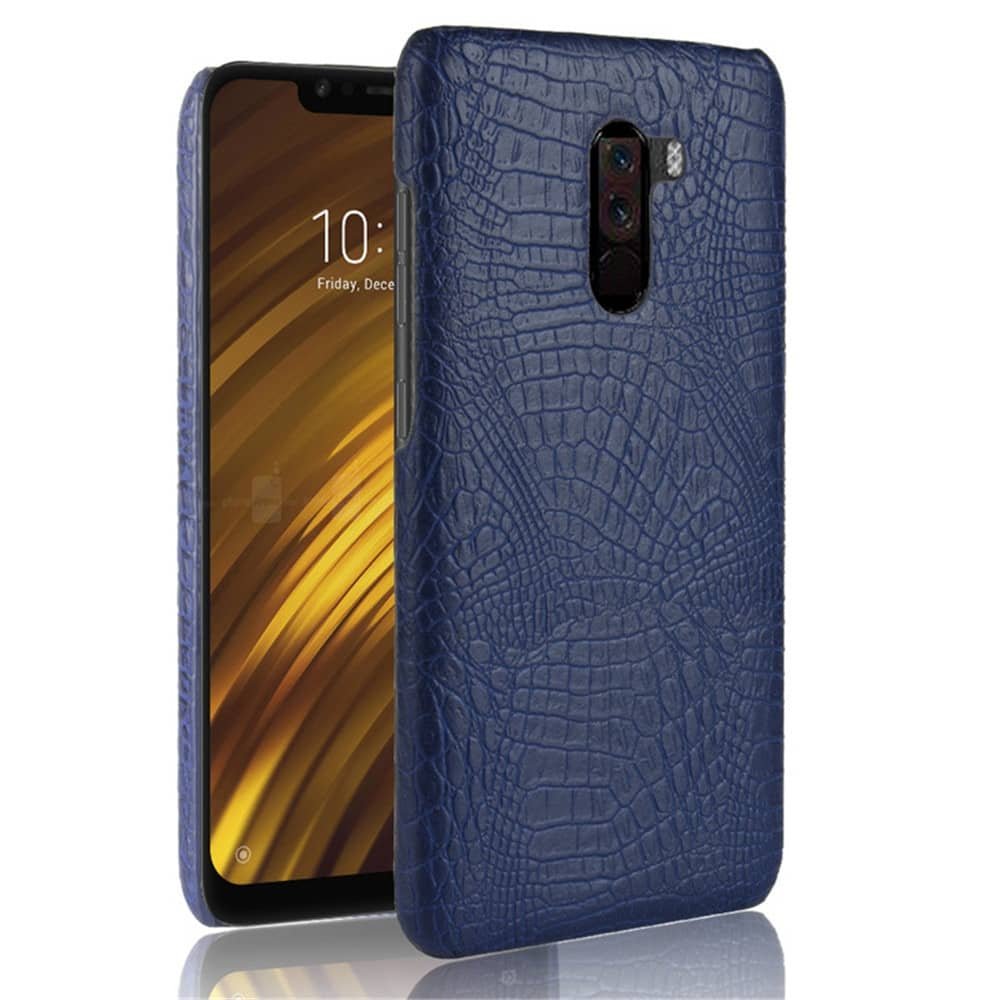 Funda carcasa cuero cocrodilo Azul Xiaomi Pocophone F1