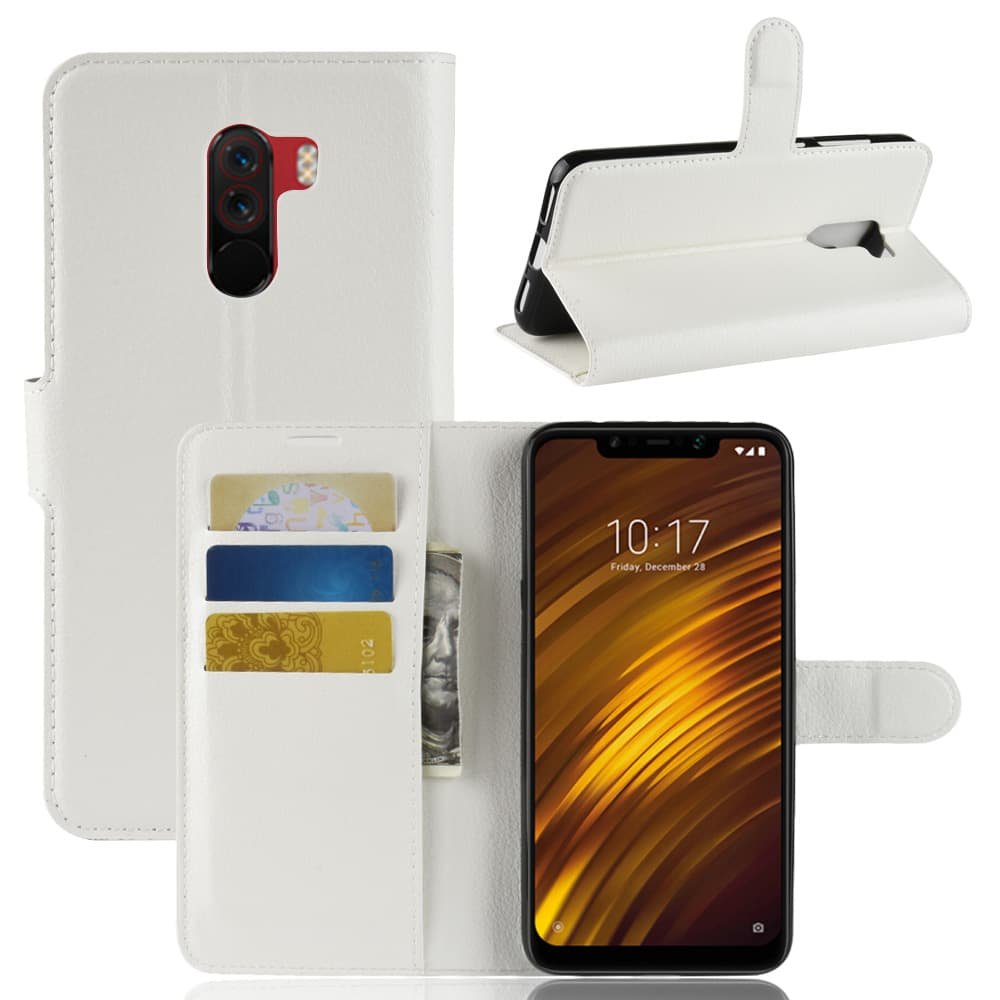 Funda Libro Xiaomi Pocophone F1 Soporte Blanca.