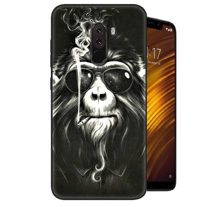 Funda Pocophone F1 Gel Dibujo Mono Indestructible de alta calidad.