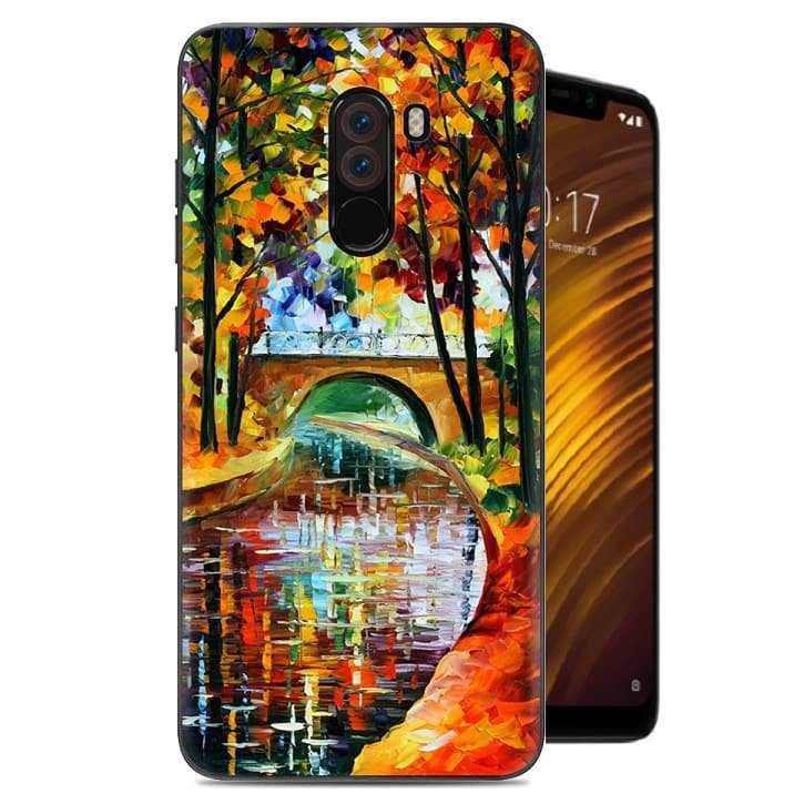 Funda Pocophone F1 Gel Dibujo Pintura Indestructible de alta calidad.