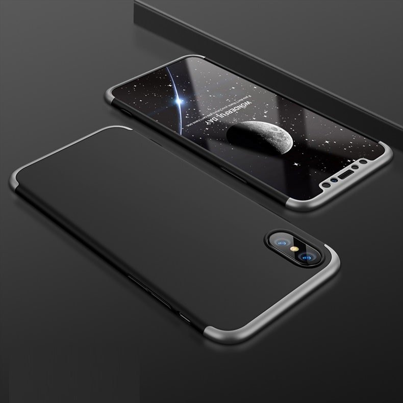 Funda 360 iPhone XS Negra y Gris
