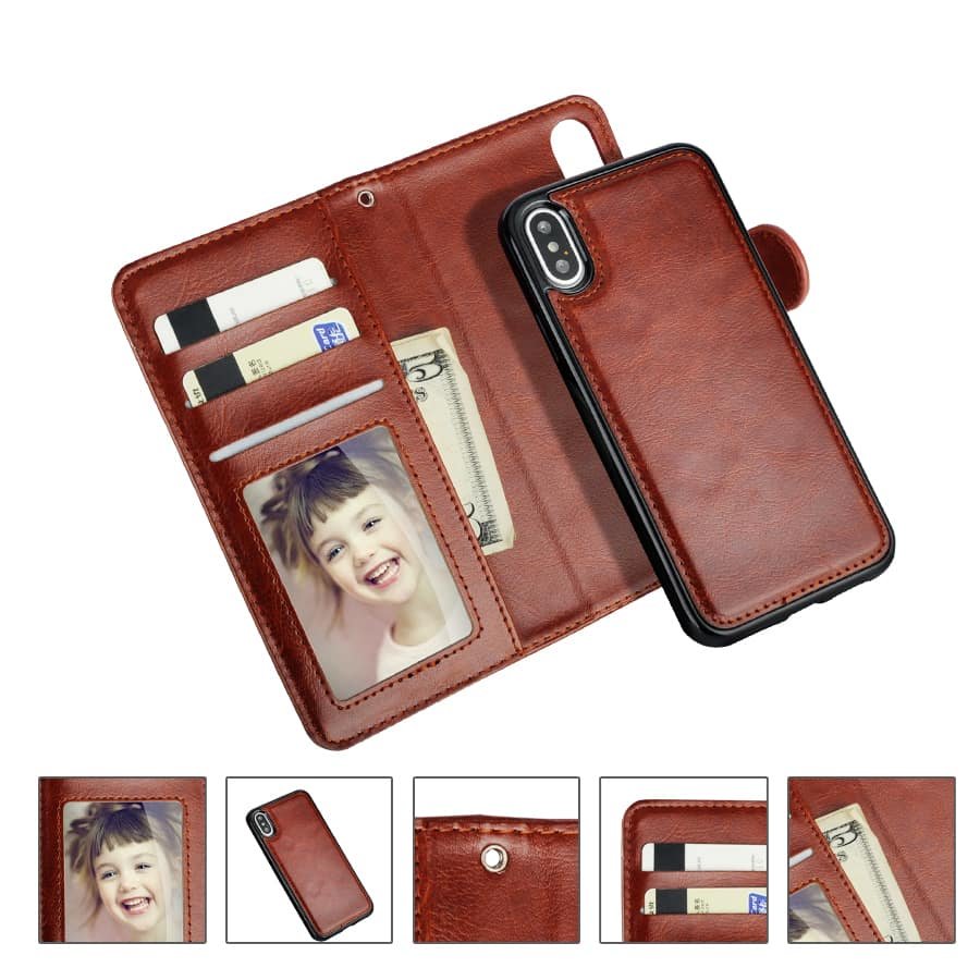 Funda Libro Cuero iPhone XS 2 en 1