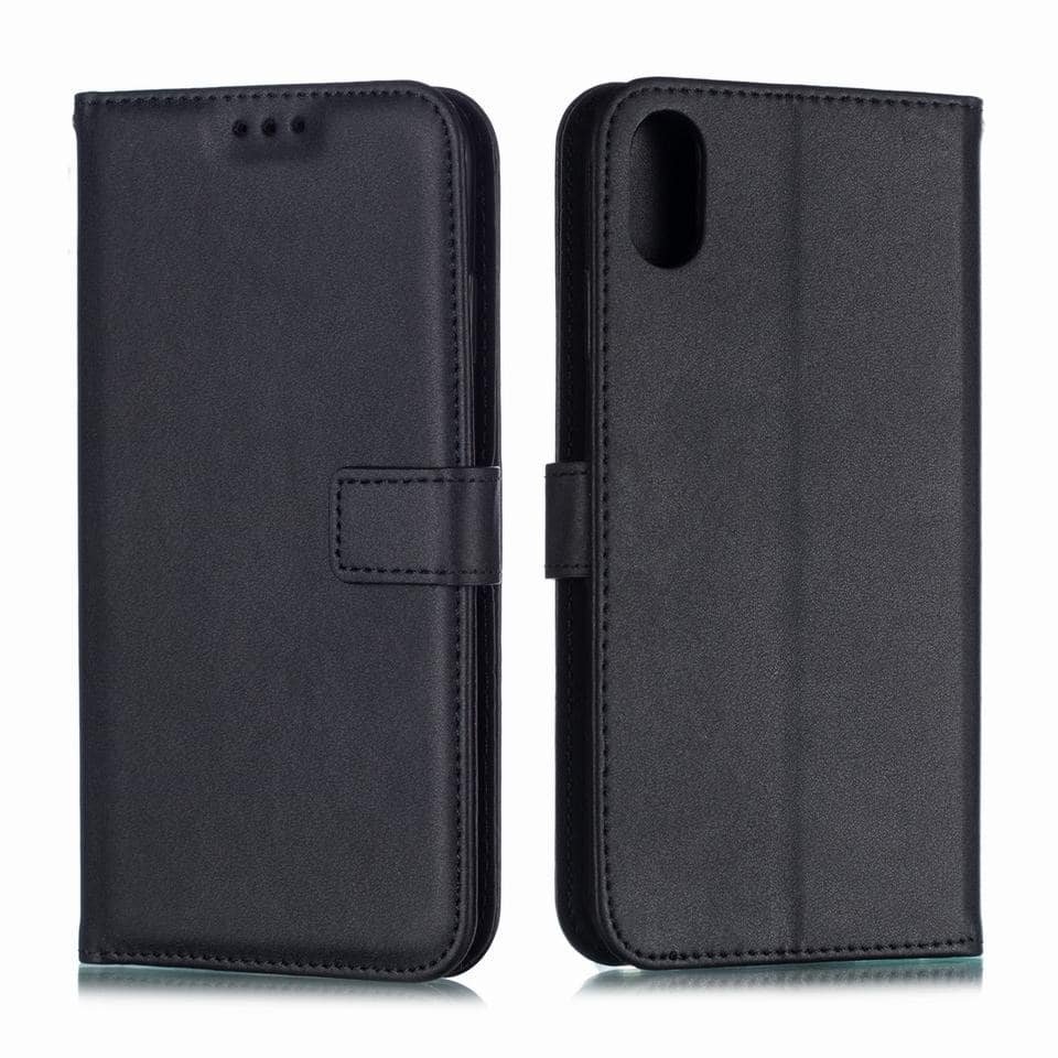 Funda cuero Flip iPhone XS Negra