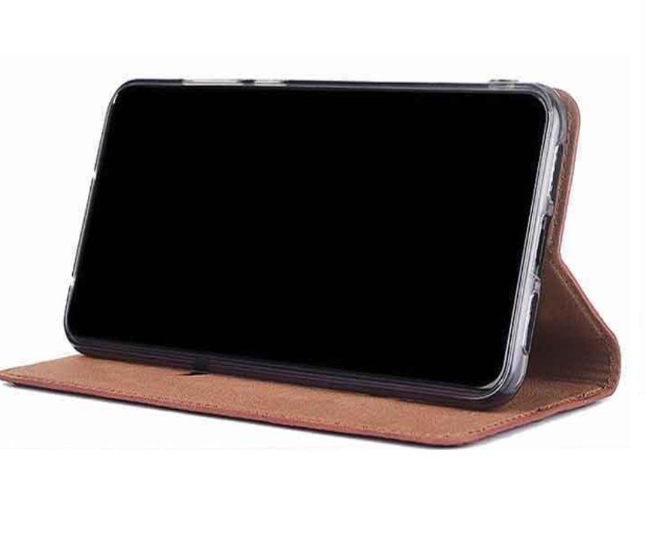 Funda Piel Autentica iPhone XS Libro soporte